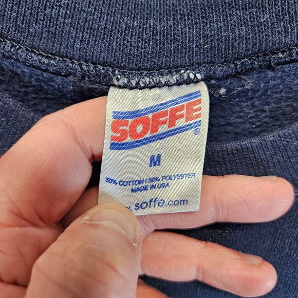 US Navy Sweatshirt Adult Size Medium Blue Crewneck Logo Pullover Soffe - Picture 5 of 9